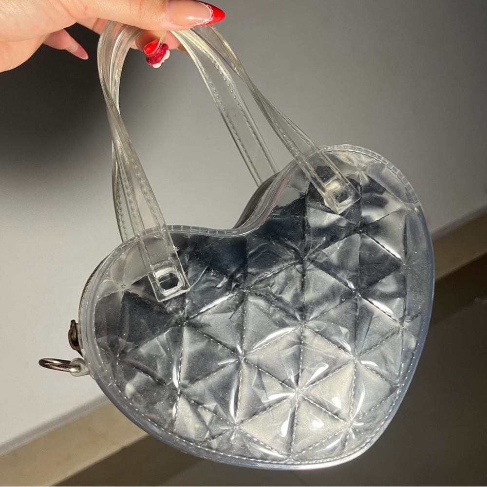 Coquette heart shaped mini bag